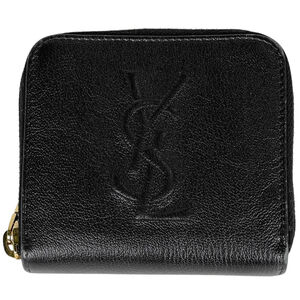 Yves Saint Laurent bi-fold leather wallet, black, 568985, women's.